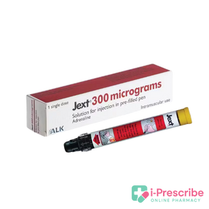 Jext 300 micrograms epinephrine auto-injector for allergic reactions.