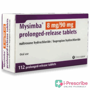 Mysimba prolonged-release tablets box.