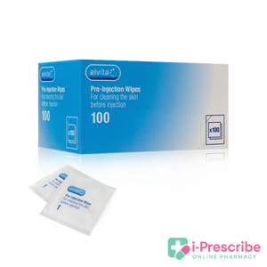 Box of 100 Medline pre-moistened wipes with individual packets.