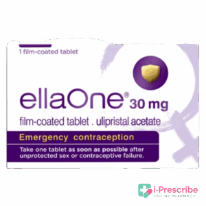 Emergency contraceptive pill packaging, ellaOne 30 mg.