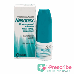 Nasonex nasal spray and packaging.